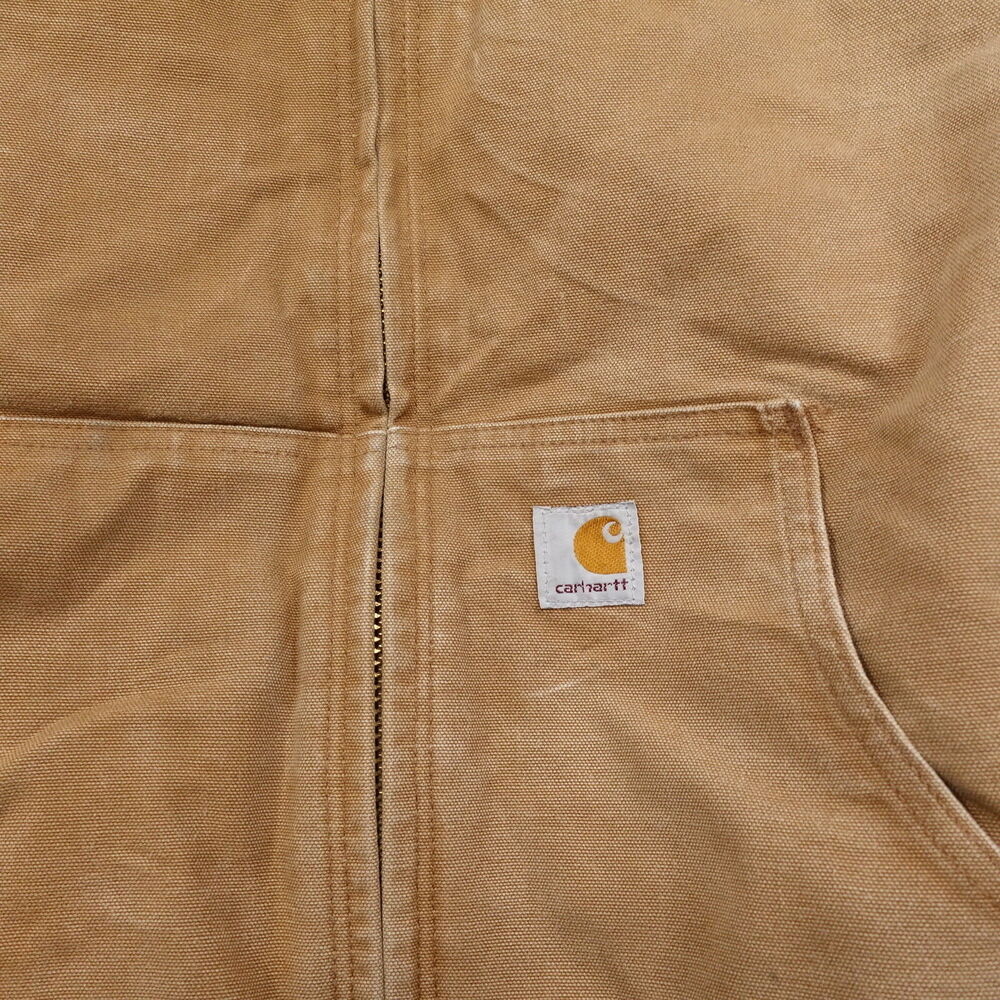 VINTAGE CARHARTT J140 BRN DUCK‎ CANVAS HOODED JACKET MENS 3XL **READ** - Picture 4 of 16
